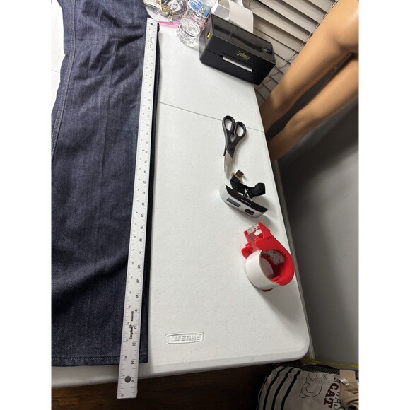 7 FOR ALL MANKIND A Pockets Stretch Boot Cut Bling Jeans Sz 31 X34 - Picture 9 of 13